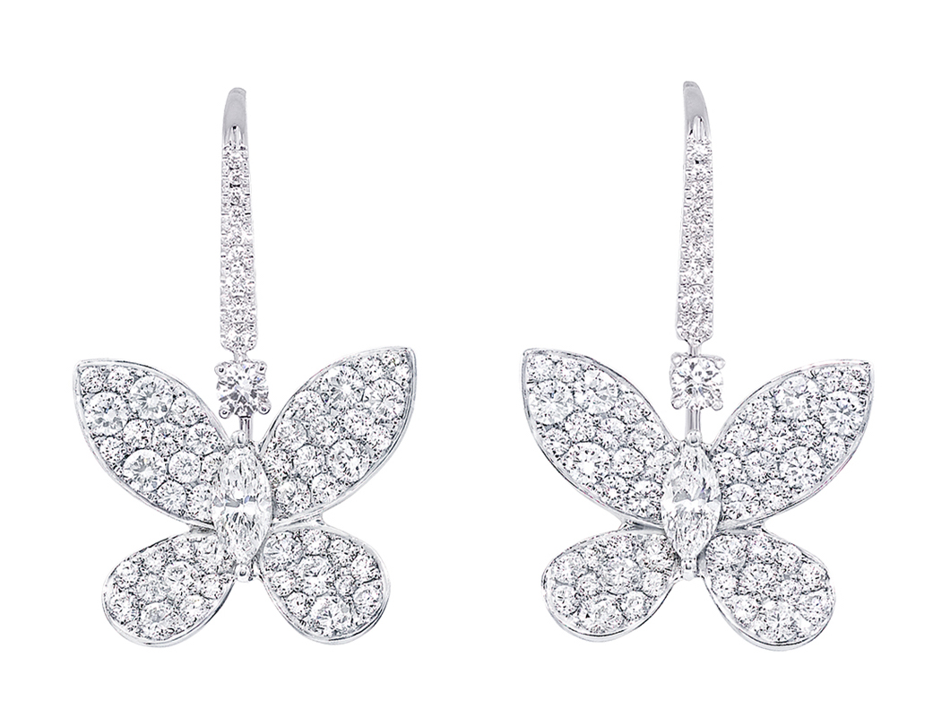 GRAFF Butterfly Earrings Set On French Wires